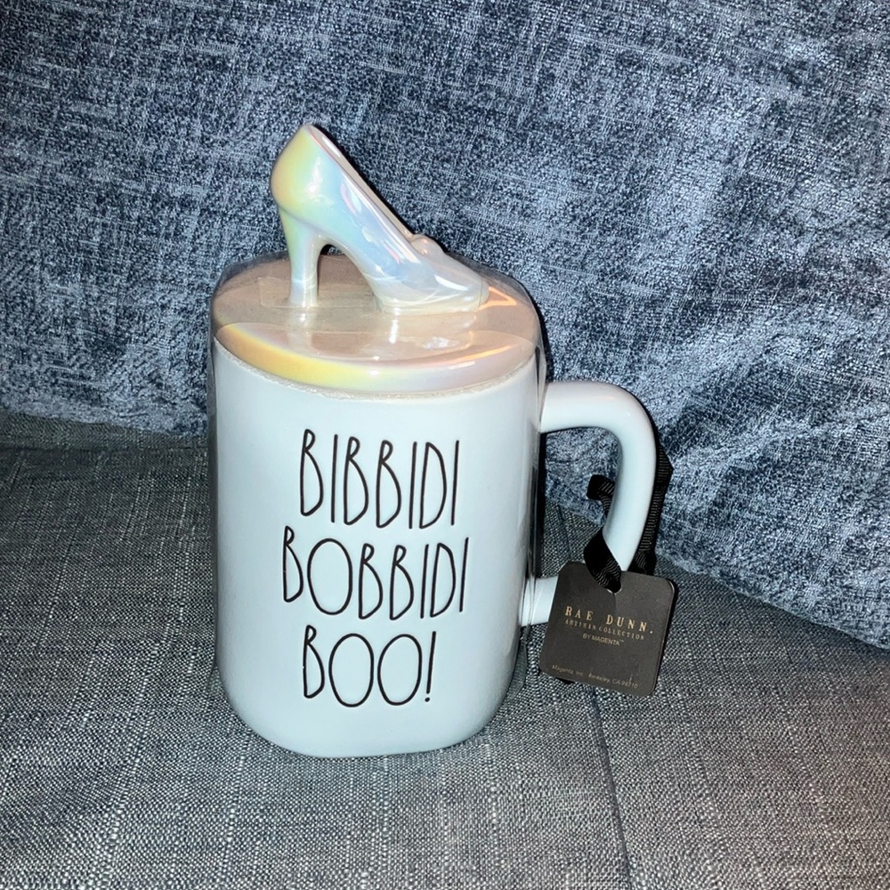 Rae Dunn Artisan Collection Cinderella Bibbidi Bobbidi Boo! mug with lid